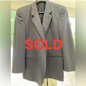 Missoni Uomo Slate Blue Navy Gray Blazer Sport Coat Jacket 44L